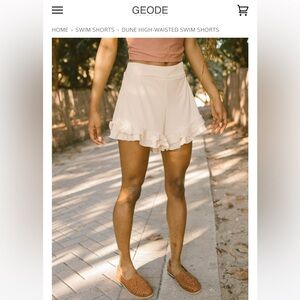 Geode Dune High-Waisted Swim Shorts
